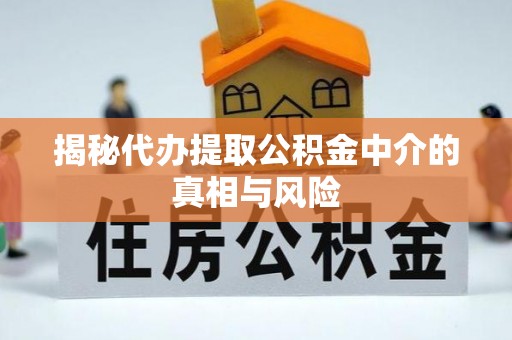 墨脱揭秘代办提取公积金中介的真相与风险
