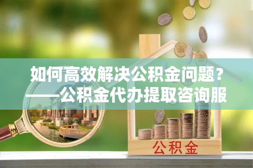 墨脱如何高效解决公积金问题？——公积金代办提取咨询服务指南