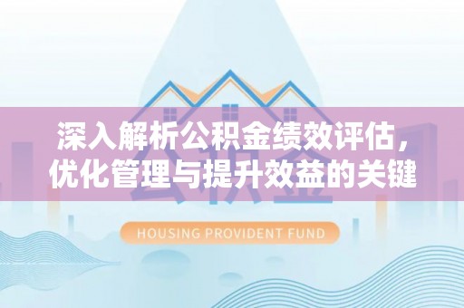 墨脱深入解析公积金绩效评估，优化管理与提升效益的关键路径