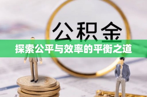 墨脱探索公平与效率的平衡之道