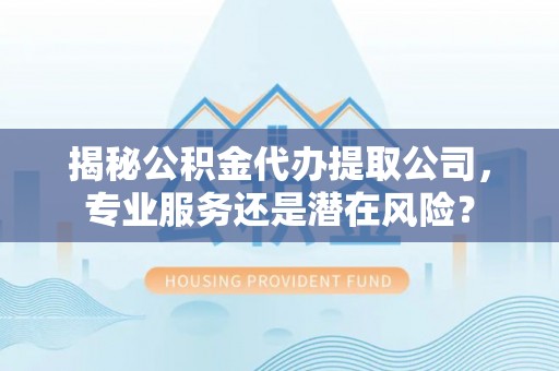 墨脱揭秘公积金代办提取公司，专业服务还是潜在风险？